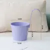 Maceta colgante grande de hierro con gancho desmontable, adecuada para colgar en el balcón, cubo colgante de metal para suculentas y plantas verdes