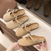 Pantuflas de Mujer 2025 Verano Nuevas Suela Suave Zapatos de Leche Lazo de Perla Estilo Pequeño Chanel Sandalias de Dedo para Usar Afuera para Mujer