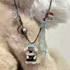 Libro Rojo Cachorro Lindo Trabajador Collar Infantil Nicho de Alta Gama Versátil Accesorios Largos Nuevo Estilo Caliente para Mujer