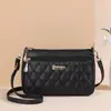 Bolsa Feminina de Couro Macio Grande Capacidade Bolsa Pequena 2024 Nova Moda Bolsa para Celular da Mãe Bolsa de Ombro Feminina Bolsa Transversal