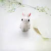 Musgo Suculento Micro Paisagem Decorativa Coelho Branco Ornamentos de Resina Animal Personalizado Bunsky Acessórios Criativos de Resina