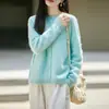 Cárdigan Abrigo de Punto Polar 100% Lana La Chapelle para Mujer, Top para Mujer Tallas Grandes, Suéter de Otoño e Invierno