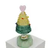10.5cm Base Giratoria de Cerámica Jingdezhen Adorno de Árbol de Navidad Manualidades de Vidrio Cerámicas Navideñas