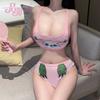 Pinxian lingerie sexy das mulheres sexy água morta split bidimensional swimsuit split papel jogando tesouro digital 2349