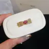 Anillo ovalado abierto de espiga de trigo con circonita chapado en oro real de 18k, sensación de lujo ligero de alta gama, accesorio de mano versátil al por mayor