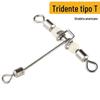 American T-shaped Trigeminal Luminous Bead Swivel Fishing Connector Bifurcation Ring Connector 8 Oito em forma de anel Fishing Gear Taobao