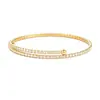 Pulsera de Acero Inoxidable con Circonita y Diamantes Completos de Comercio Exterior Europeo y Americano, Pulsera de Moda con Temperamento Exquisito, Elegante, Suave y Versátil para Mujeres 2026