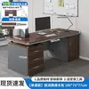 Conjunto de mesa de escritório para chefe com gavetas, mesa de computador para casa, mesa de escritório de mesa simples e moderna
