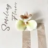 Novas Flores Artificiais de Orquídea Borboleta de 7cm para Decoração de Parede de Flores de Casamento, Materiais de Flores Artificiais para Buquês de Mão DIY, Presilhas de Cabelo e Cabeças de Flores Pequenas