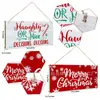 Decorações de Natal de madeira transfronteiriças, Enfeites pendurados festivos DIY, Árvore de Natal, Decorações de fundo de parede