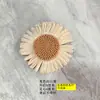Cesta de flores hecha a mano decorativa lino flor diy lino rosa lazo sombrero accesorios jardín de infantes falso Flores tridimensionales