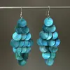 Pendientes Colgantes Redondos de Concha con Borlas, Pendientes Estilo Vacaciones en la Playa, Pendientes Versátiles de Moda y Únicos con Sentido de Diseño y Atractivo de Nicho