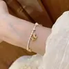 "Pony Fantasía" Pulsera DIY de Cadena Plateada para Mujer con Diseño de Estrella y Abeja, Lujo Ligero, Nicho, Joyería de Diseño de Alta Gama