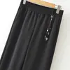 Jeans Mom Reto Novo Estiloso para Primavera e Outono para Mulheres Acima de 50 Anos, Meia-idade e Idosas, Calça Reto Solta Versátil