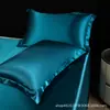 Exportación de ropa de cama transfronteriza, funda de almohada de seda artificial, satén de seda artificial, seda helada, funda de almohada de seda lavada, funda de almohada individual
