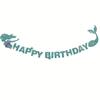 Nuevo fondo de decoración de feliz cumpleaños con temática de sirena de Amazon, bandera para fiesta de cumpleaños