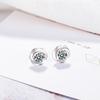 Pendientes de camelia con diamantes y pequeñas flores frescas de rosa, pendientes coreanos de circonita dulce, pendientes de joyería para las orejas, estilo coreano