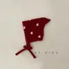Conjunto de Chapéu e Cachecol Infantil, Chapéu Estiloso de Inverno com Flor Vermelha e Coração, Proteção para Orelhas, Chapéu de Natal para Bebê, Inverno