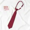 Jk Pajarita de Plumas Femenina Estilo Preppy Estilo Japonés Uniforme de Estudiante Accesorios para Camisa Uniforme de Soltero Lazo Traje de Marinero Rojo