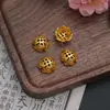 Liga Cor Preservada Contas Vazadas Contas Soltas Bola Esculpida Contas de Posicionamento Redondas Acessórios para Pulseira de Contas Artesanal Material DIY