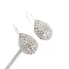 Deseo pendiente de clip de gota full diamond más vendido cadena de garra pendientes de joyería fabricantes precio bajo al por mayor E601