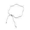 Plata S925 Cadena de hueso de serpiente elegante de verano cadena simple tobillera de borla ajustable tobillera estilo coreano S4720