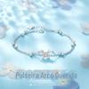 Pulseira Camadas Duplas Laço Coração Prata de Lei S925 para Meninas Estilo Ins Luxo Acessível Design de Nicho Joia de Prata High-End