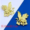 Acessórios para Joias DIY, Broches de Garça Simétricos Esquerdo e Direito, Peças de Flor de Ferro Metálico, Decorações de Doces para Casamento e Acessórios Decorativos