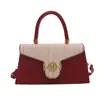 Otoño e Invierno Sencillo 2026 Parche de Letras Gran Capacidad Nueva Moda Textura Retro Bolso Pequeño Cuadrado de Hombro Cruzado para Mujer