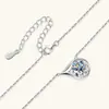 Collar de Moissanita Lágrimas de Sirena Estilo Único Moderno Cadena para Clavícula de Plata de Ley S925 Colgante de Gota de Agua Al por Mayor