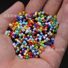 Contas de vidro frisado diy 2mm contas transparentes brancas acessórios de jóias materiais de vestuário fabricantes atacado