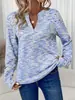 2025 Europeu e Americano Comércio Exterior Transfronteiriço Amazon Novo Produto Primavera e Outono Feminino Gola V Suéter Camiseta de Manga Longa Moda Versátil Top