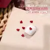 Año Nuevo Rojo Lunares Lazo Arte de Uñas Joyería Rojo Chino Carácter de Bendición Lingote Propicio Deseoso Accesorios de Uña Portátiles