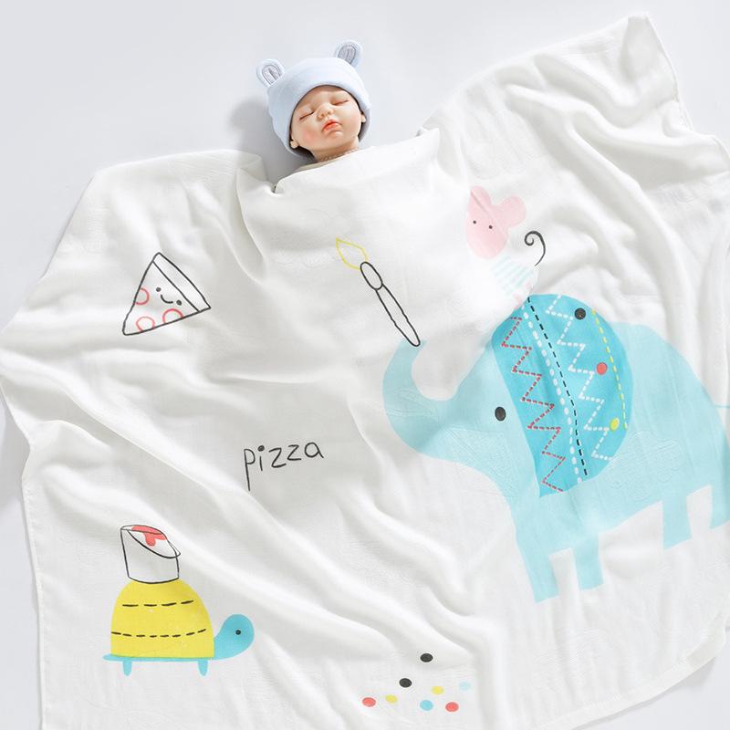 竹纤维盖毯 -夏日小象-cib