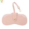 Bolsa de PU nueva para gafas, disponible en stock, bolsa de cuero para guardar gafas de sol, funda protectora para gafas.