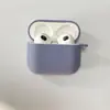 Adecuado para funda de auriculares Airpods3, Nueva funda Bluetooth para auriculares de tercera generación de Apple, Funda de silicona fina de una sola pieza de color sólido con hebilla