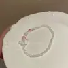 Pulsera de Corazón con Cuentas de Colores Mariposa para Mejores Amigas, Diseño Dulce de Nicho de Moda para Dos, Joyería para Estudiantes