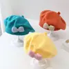 Boina para Niñas, Moda Coreana Otoño e Invierno, Gorro de Lana Tejida de Artista para Bebés y Niñas Pequeñas, Moderno