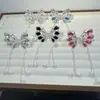 Pinza para el cabello de aleación estilo coreano con forma de mariposa, de alta gama, exquisito accesorio para el cabello con borla de cuentas, pinza para el cabello de media coleta para mujer