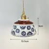 Novo Lustre Americano Transfronteiriço de Latão e Cerâmica, Simples e Elegante para Pousadas, Entradas, Balcões de Bar, Cabeceiras de Cama e Lojas de Roupas