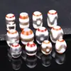 Ágata Natural Estilo Tíbet Ojo Tres Ojos Auténticas Cuentas Dzi Sueltas Accesorios para Joyería DIY Cuentas de Hilo Hechas a Mano Accesorios de Cuentas Barril Wholesale