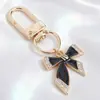 Chaveiro de Borboleta Esmaltado Preto e Branco de Alta Qualidade, Pingente de Borboleta com Diamantes e Pingente Dourado, Chaveiro DIY, Pequeno Pingente
