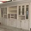 Fábrica de Comercio Exterior Personalizado Sala de Estar Gabinete de Vino de Madera Maciza Lujo Americano Empotrado Bodega de Vino Estante de Vino Pintura de Color Sólido