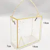 Caja de Galletas y Dulces de Navidad y Año Nuevo Caja Portátil Transparente para Mascotas Regalo de Jardín de Infancia Caja de Empaque Crujiente de Copo de Nieve