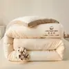 Colcha 100% algodão de Xinjiang Classe A, espessa para outono e inverno, colcha de inverno quente, estilo minimalista, enchimento de colcha de algodão tridimensional, colcha de primavera e outono para dormitório