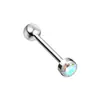 Pendientes de Stud para Labio de Aleación de Titanio F136 Fondo Plano Circonita Pendientes de Piercing Populares Europeos y Americanos Pendientes de Stud para Lengua en Stock