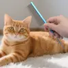 Peine para Mascotas de Acero Inoxidable, Peine Profesional para Aseo, Herramienta de Aseo para Gatos, Peine de Dientes Finos con Cola Puntiaguda, Peine para Perros