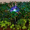 Luzes de fogos de artifício LED movidas a energia solar para jardins externos, pátios e gramados, fogos de artifício eletrônicos decorativos disponíveis para atacado