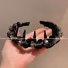 Diadema Coreana con Pedrería para Mujer 2025 Nueva Diadema de Corona Alta Lujo Ligero Uso Diario Pinza para Lavado de Cara con Dientes Accesorio para el Cabello