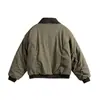 Roupas Vintage 2025 Inverno Tendência Retro Americana Marca Gola Dupla Jaqueta de Algodão Voo para Jovens Homens Quente Gola Reversível Casaco de Algodão